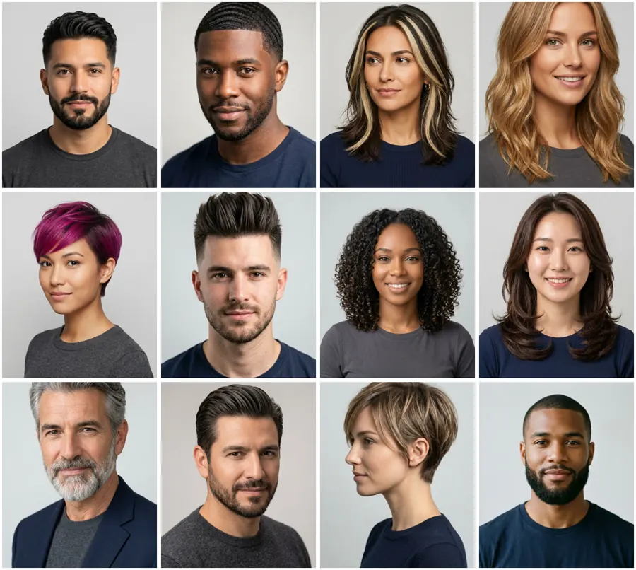 AI hairstyle recommendations for men and women