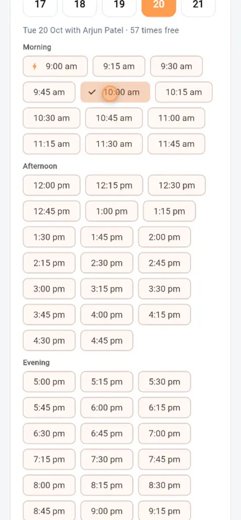 Smart time picker